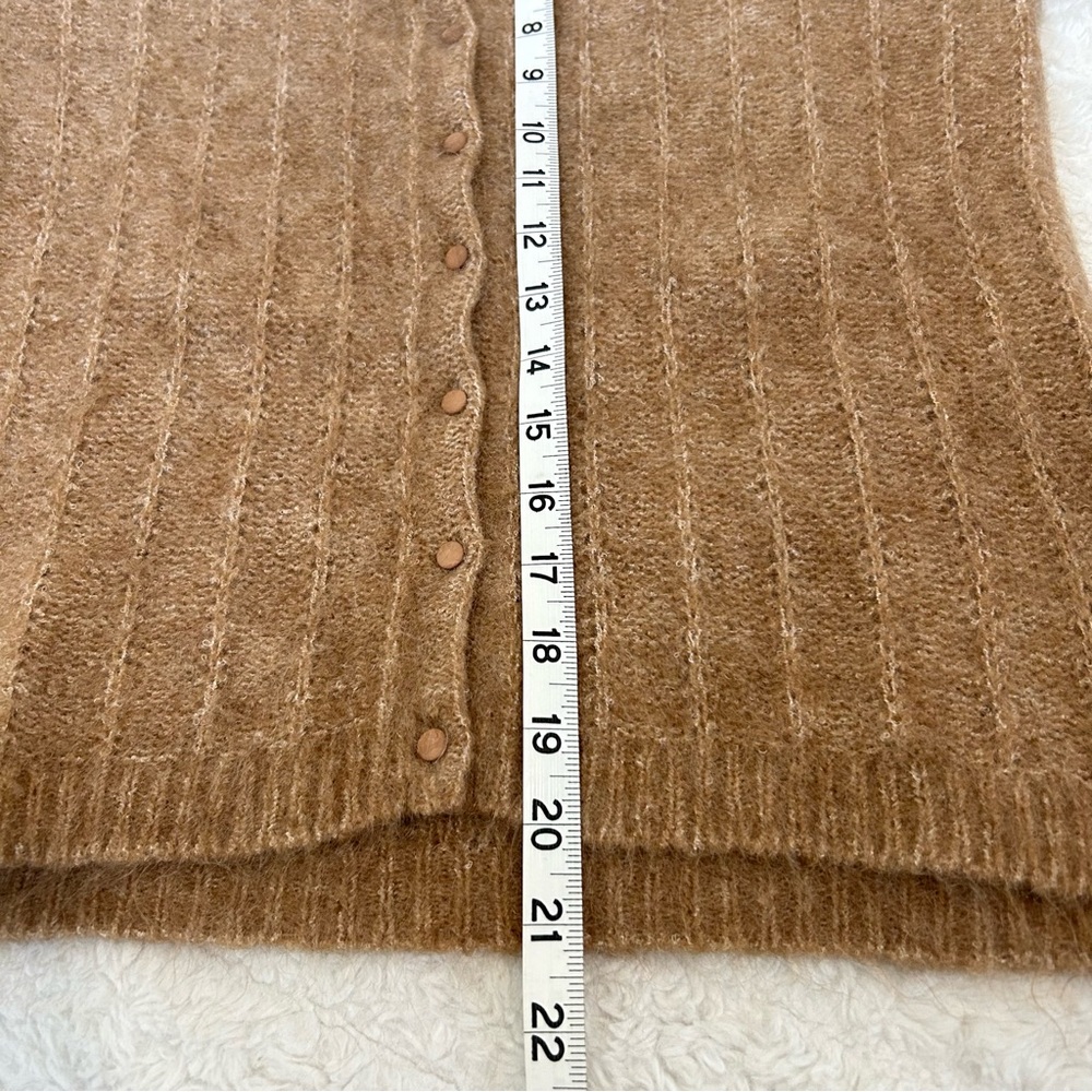 Sezane Camille Cardigan Womens Sweater Sz XS Camel French Vibes Soft Cozy Comfy - Picture 10 of 12